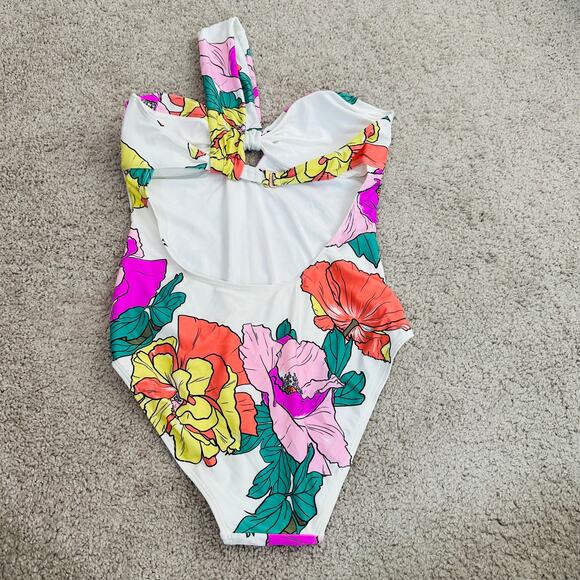 6 Shore Road Small Floral Cuba One shoulder one piece swimsuit Pooja Floral - Picture 3 of 6